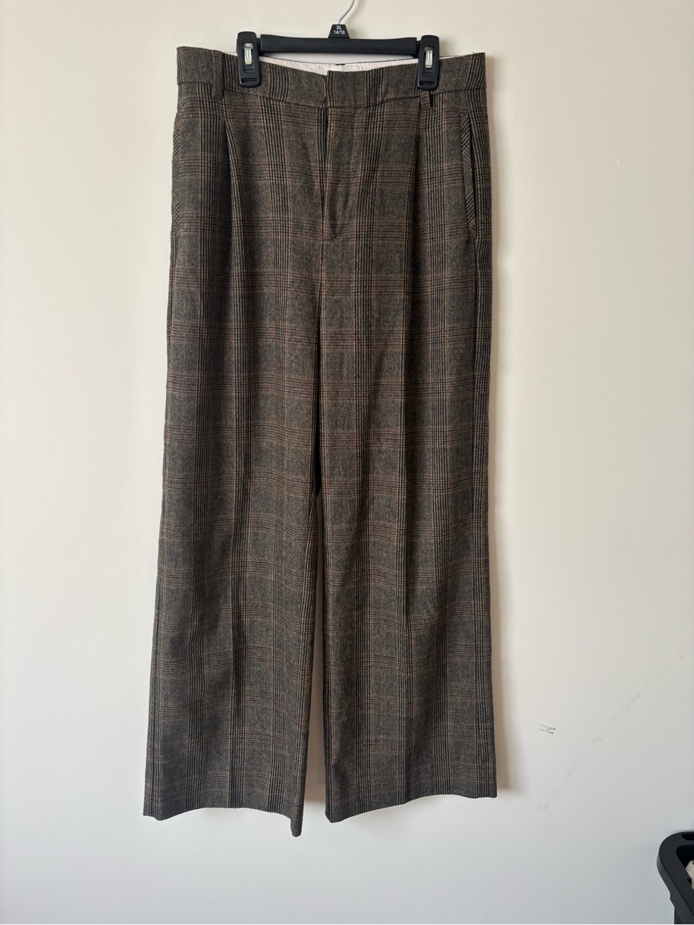 Holzweiler Wool Brown Plaid Dress Pants